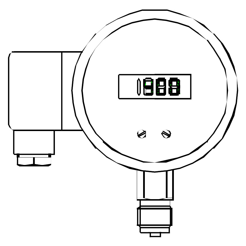 PEX All-Stainless digtal pressure gauge with pressure sensor