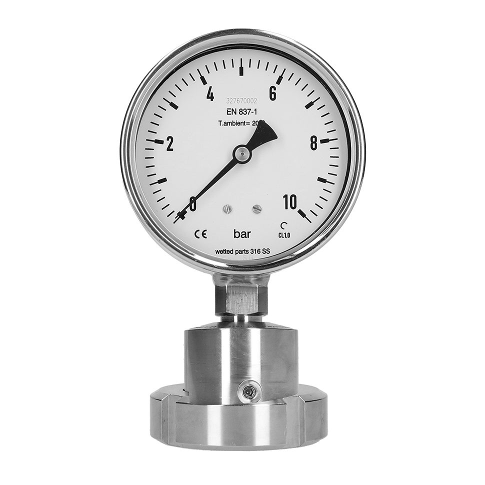 PBQ Sanitary gauge with chemical seal