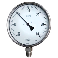 Standard pressure range 4 to 400 mbar